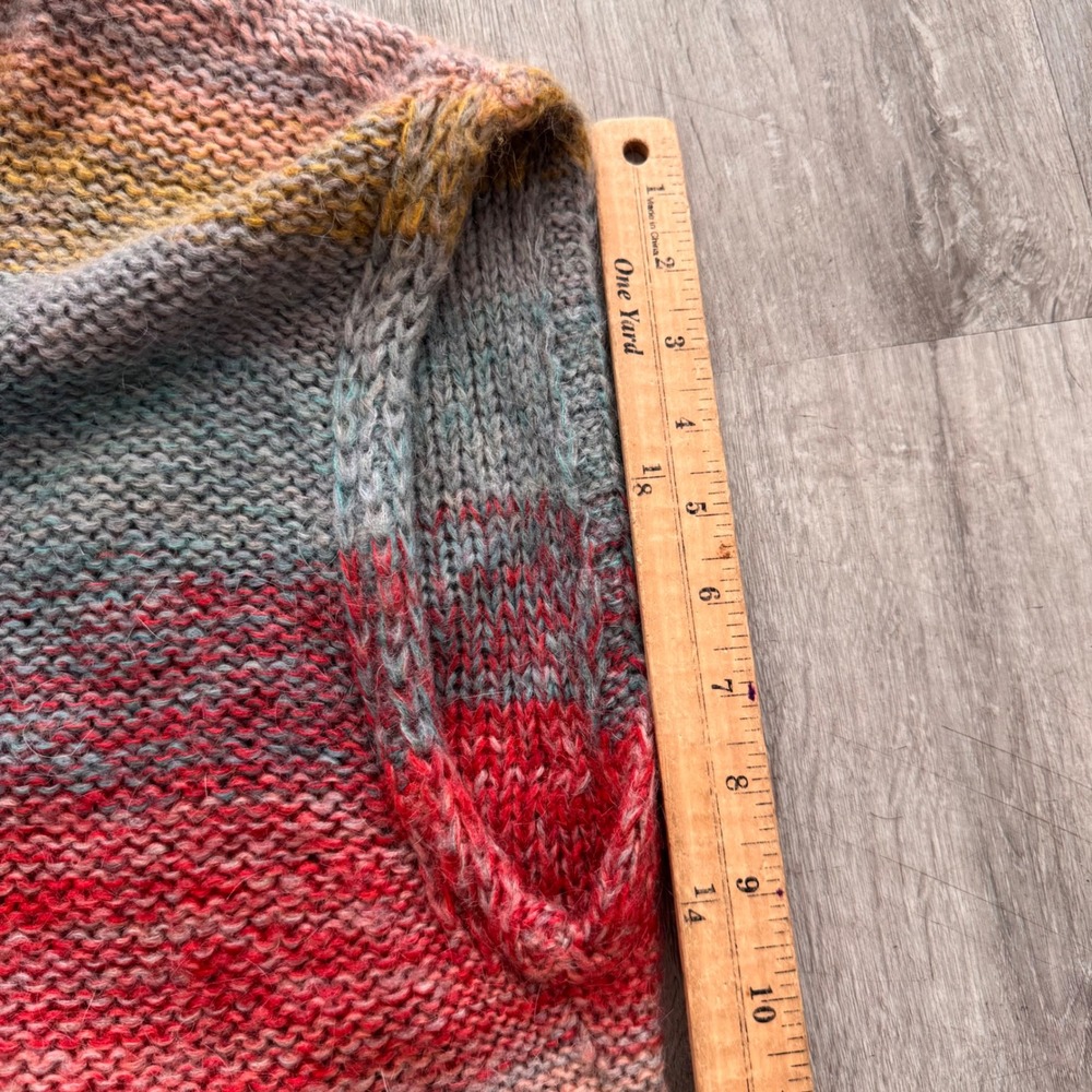 Moth Anthropologie Sweater Vest XS/S Multicolor Stripe Open Front Knit Italy - Picture 3 of 6